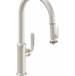 California Faucets - K30-100SQ-SL-MWHT - Pull Down Kitchen Faucets