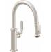 California Faucets - K30-102SQ-SL-MWHT - Pull Down Kitchen Faucets