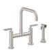California Faucets - K51-123S-45-SN - Bridge Kitchen Faucets