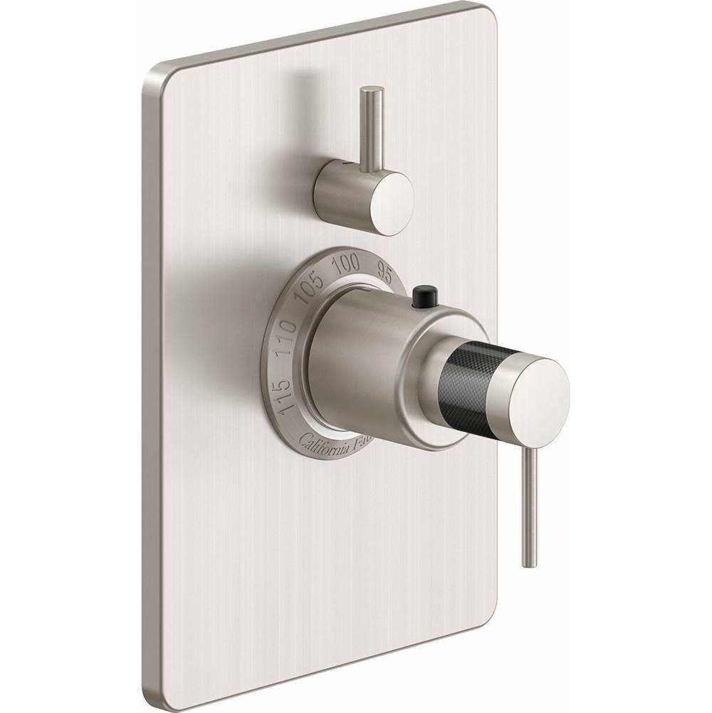 California Faucets Thermostatic Valve Trim Shower Faucet Trims item TO-THC1L-52F-BLK