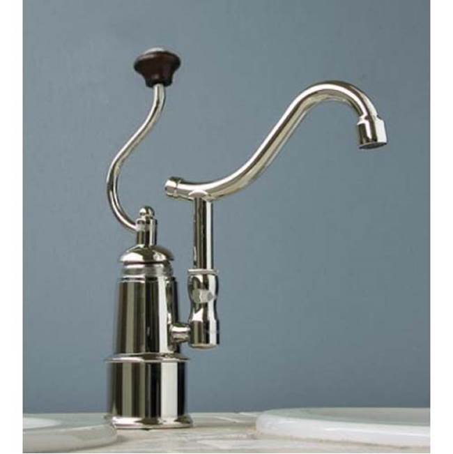 Monique's Bath ShowroomHerbeau''De Dion'' Single Lever Mixer with Ceramic Disc Cartridge in White Handle, Lacquered Polished Black Nickel