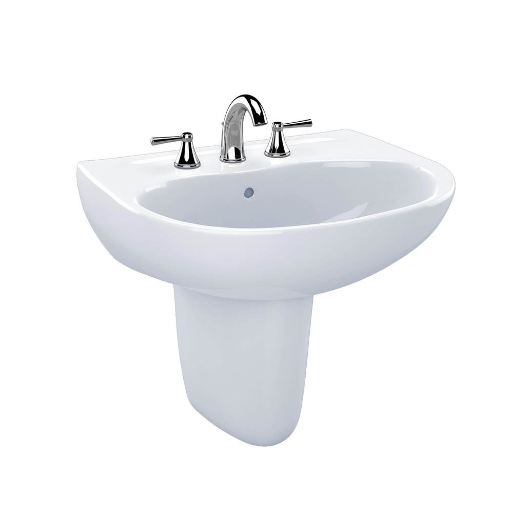 Monique's Bath ShowroomTOTOToto® Supreme® Oval Wall-Mount Bathroom Sink With Cefiontect And Shroud For 4 Inch Center Faucets, Cotton White