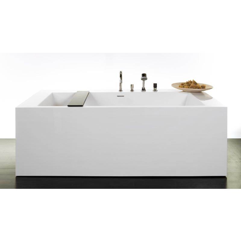 Monique's Bath ShowroomWETSTYLECUBE BATH 72 X 36 X 24 - 3 WALLS - BUILT IN PC O/F and DRAIN - WHITE TRUE HIGH GLOSS
